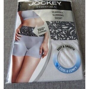 Jockey Essentials Women's Seamfree Slimming Short Gray Size XXL